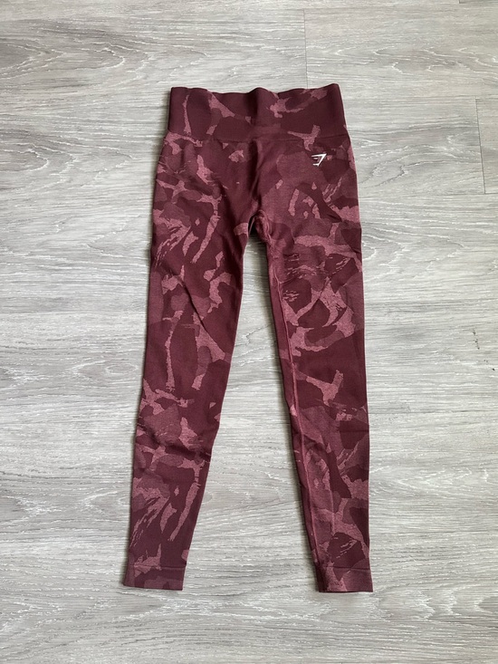 Gymshark Pants - Gymshark Burgundy Camo Seamless High-Waist Leggings